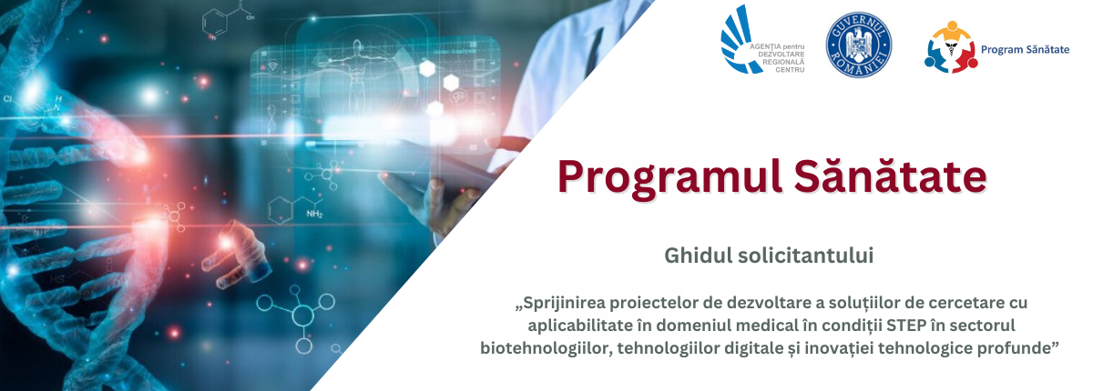 Ghidul solicitantului pentru proiectele de dezvoltare a soluțiilor de cercetare în sectorul biotehnologiilor, tehnologiilor digitale și inovației