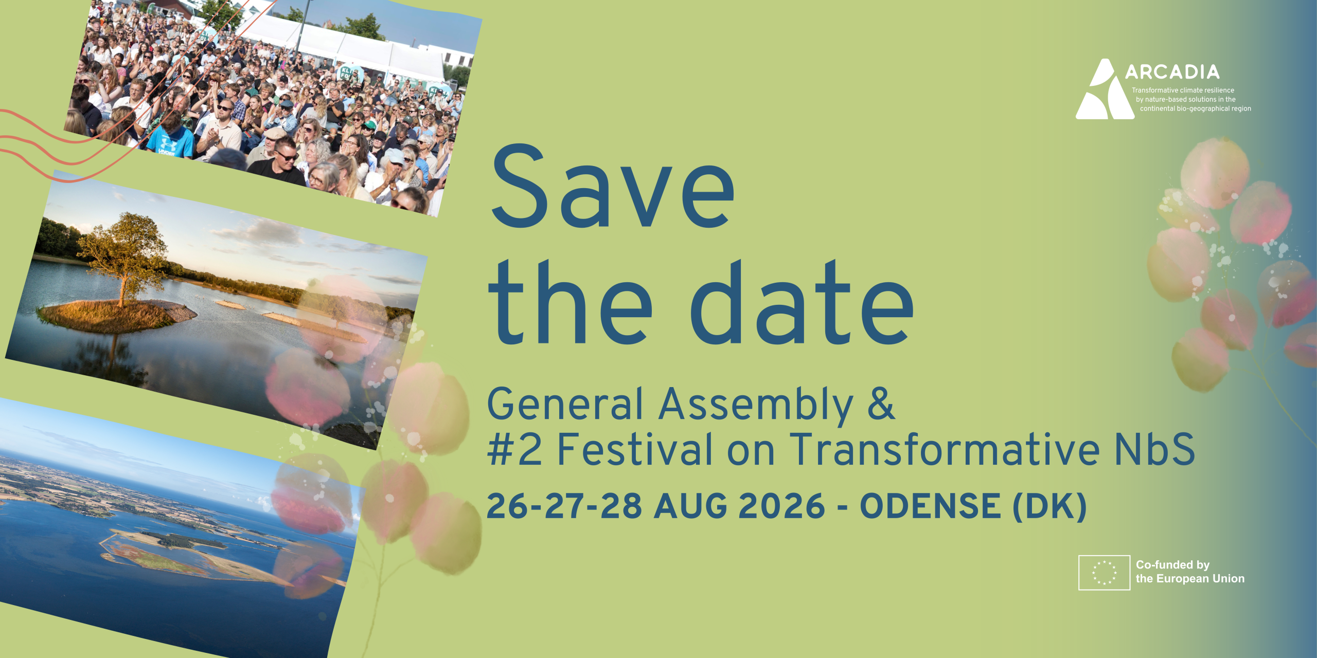Invitație la a doua ediție a Festivalului ARCADIA dedicat soluțiilor bazate pe natură, 28 august 2026 în orașul Odense, Danemarca