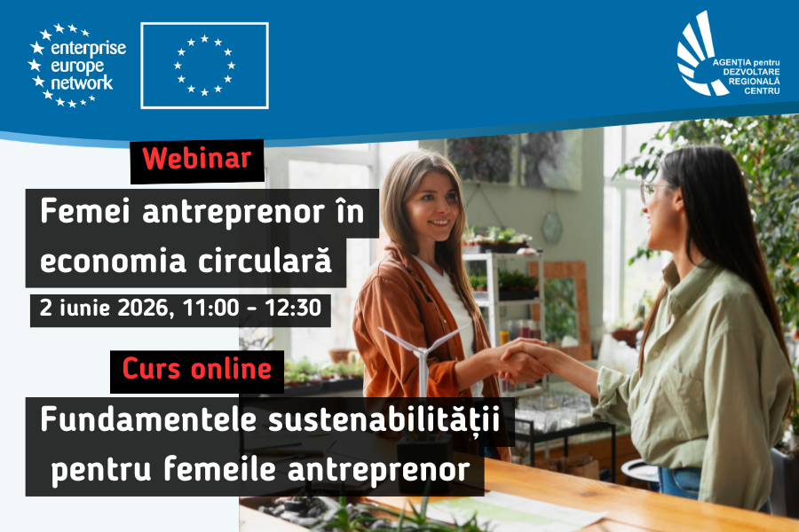 Resurse gratuite pentru femei antreprenor: webinar de economie circulară și curs online de sustenabilitate în afaceri